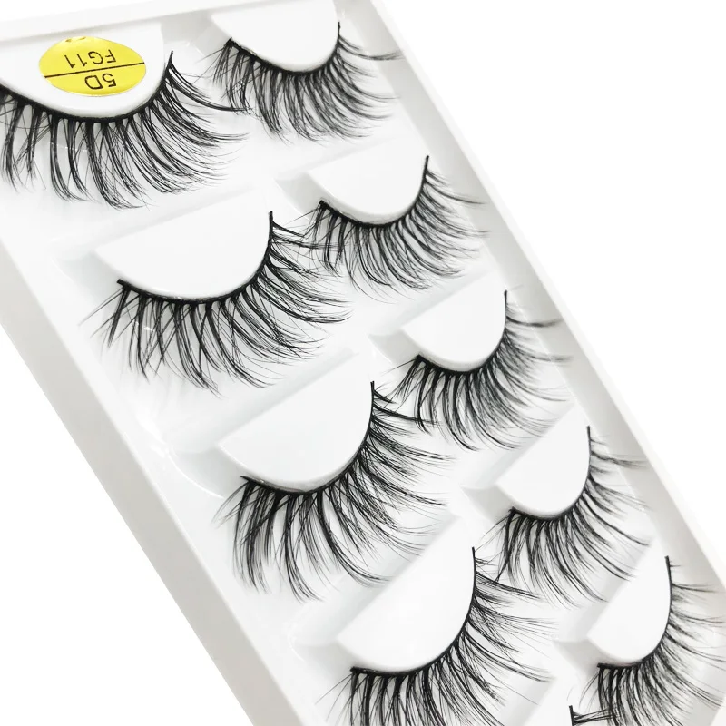 5pais/Tray Natural soft fluffy water-proof strong and durable false Eyelashes extention with support cusom