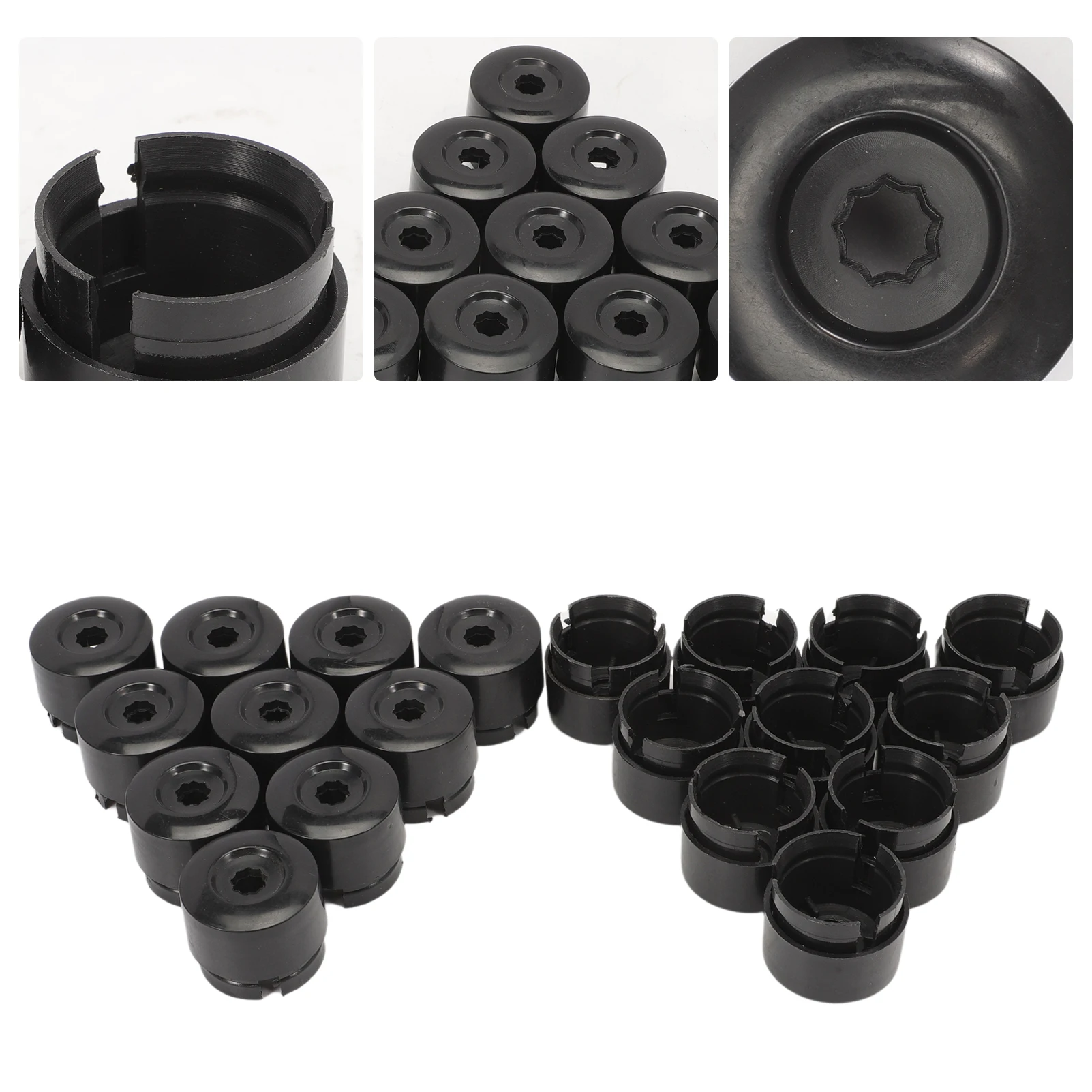 20 Pcs 19 mm 자동차 바퀴 너트 T5 T6 휠 너트 캡 허브 나사 커버 보호 캡 휠 너트 나사 헤드 커버