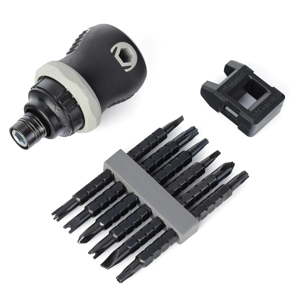 Double-head Screwdriver Ratchet Screwdriver Set Slotted Household Tool Multi-function Magnetic Screwdriver Telescopic Labor