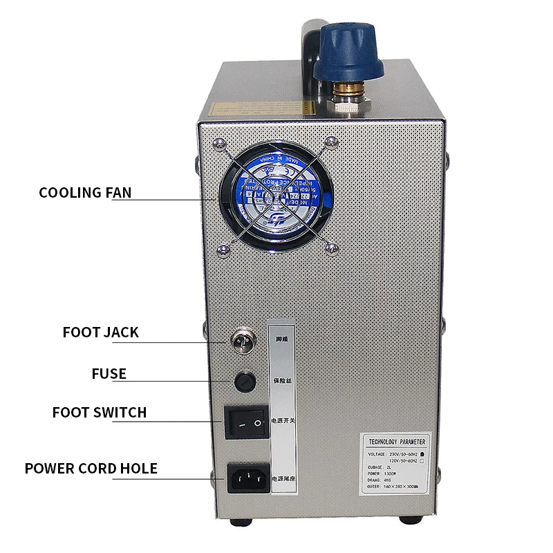 Imagem -05 - Máquina de Limpeza a Vapor Jóias Limpeza a Vapor para Jóias Ouro Prata 1300w Jóias Limpador Hxf000130 Aço Inoxidável 2l