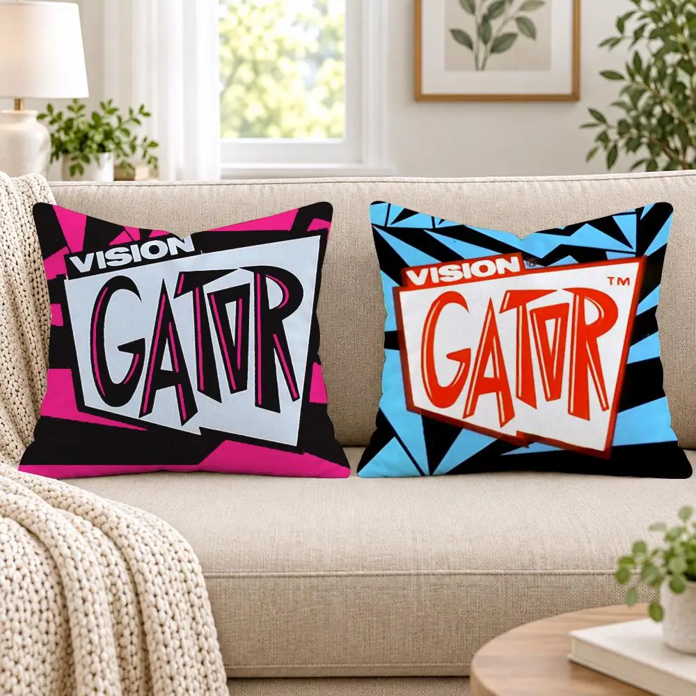 V-Vision S-Street W-WearS Cushion Cover Short Plush Double-Sided Printing Sofa Bedroom Pillow Case Aesthetic Home Decor