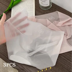 Transparente Höschen Frauen Sommer Eis durch Unterwäsche weibliche nahtlose Höschen für Frau 3 pcs Lot Mesh durchscheinende Höschen sehen