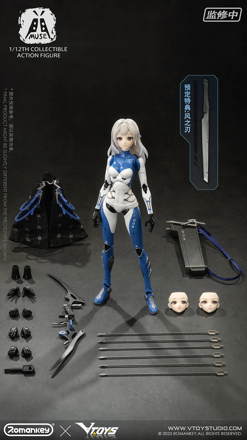 In Stock Romankey X Vtoys Muse Archer Gynoid 1/12 21cm Action Figure Collection Model Toy Gift