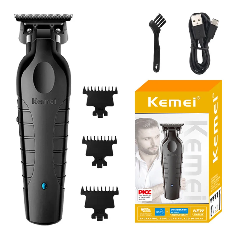 

Kemei KM-2299 Men's Hair Clipper Professional Electric Hair Trimmer USB Rechargeable Barber Trimmer Men's Electric Hair Clipper