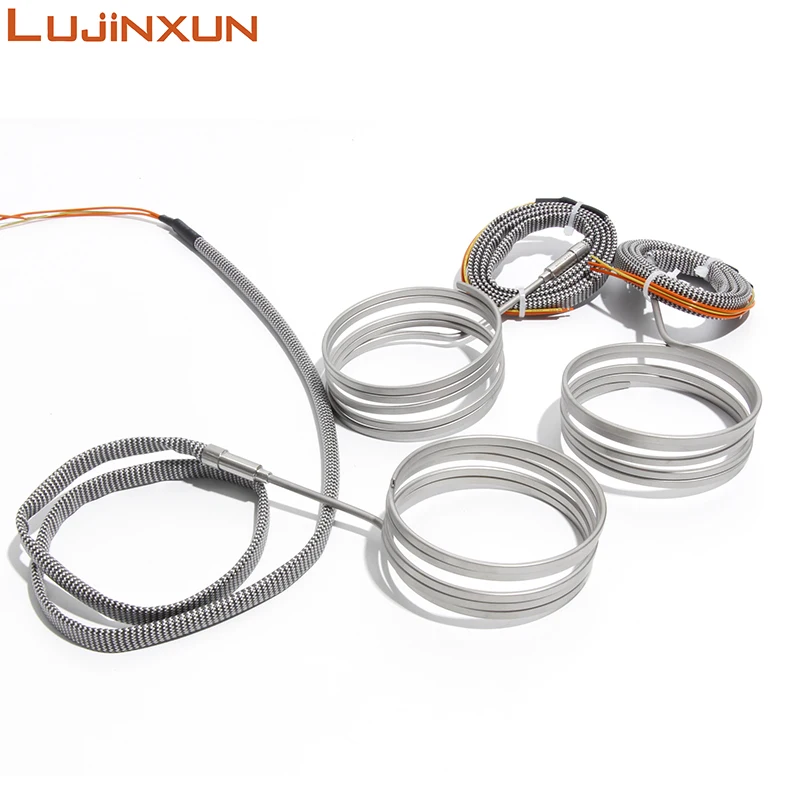 220V 19 مللي متر الكهربائية الساخن عداء دوامة لفائف سخانات مدموجة مع التأريض سلك 3x3 مللي متر 4.2x2.2 مللي متر 3.5x3.5 مللي متر 3.3x3.3 مللي متر المقطع العرضي