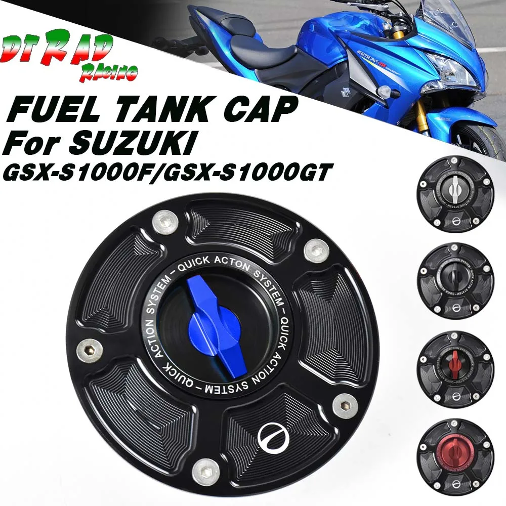 Quick Release Racing Fuel Tank Cap For SUZUKI GSX-S1000F 2015-2021 GSX-S1000GT 2022-2023 CNC Aluminum Motorcycle Accessories