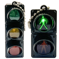 3D Traffic Light Key Chain Creative Backpack Pendant Car Key Pendant Safe Traffic Promotion Gift Key Hanging Decoration