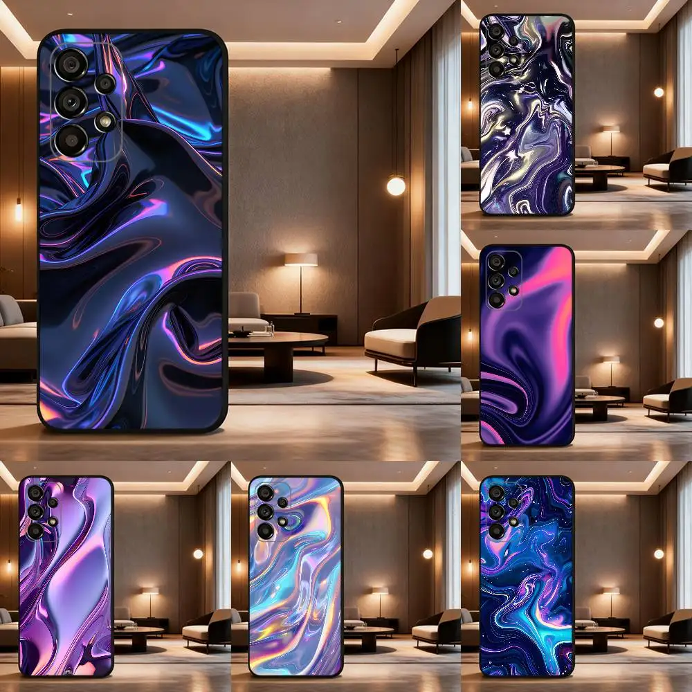 

Abstract Art Swirl Graffiti Phone Case For Samsung Galaxy A73,31,32,72,41,53,52,71,22,5G,Note,J7,8,9 Soft Black Cover