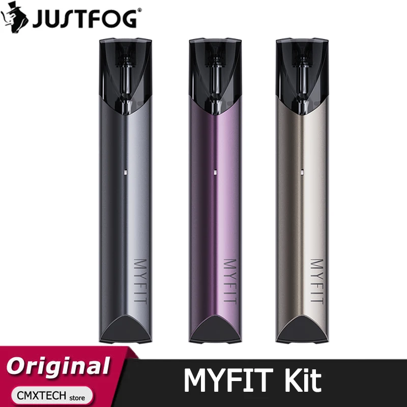 (اشتري 1 واحصل على 1 مجانًا) مجموعة Justfog Myfit الأصلية 14.4W Vape مع بطارية 800mAh 2ml Pod Cartridge 0.9ohm Mesh Coil E Cigarette Vaper