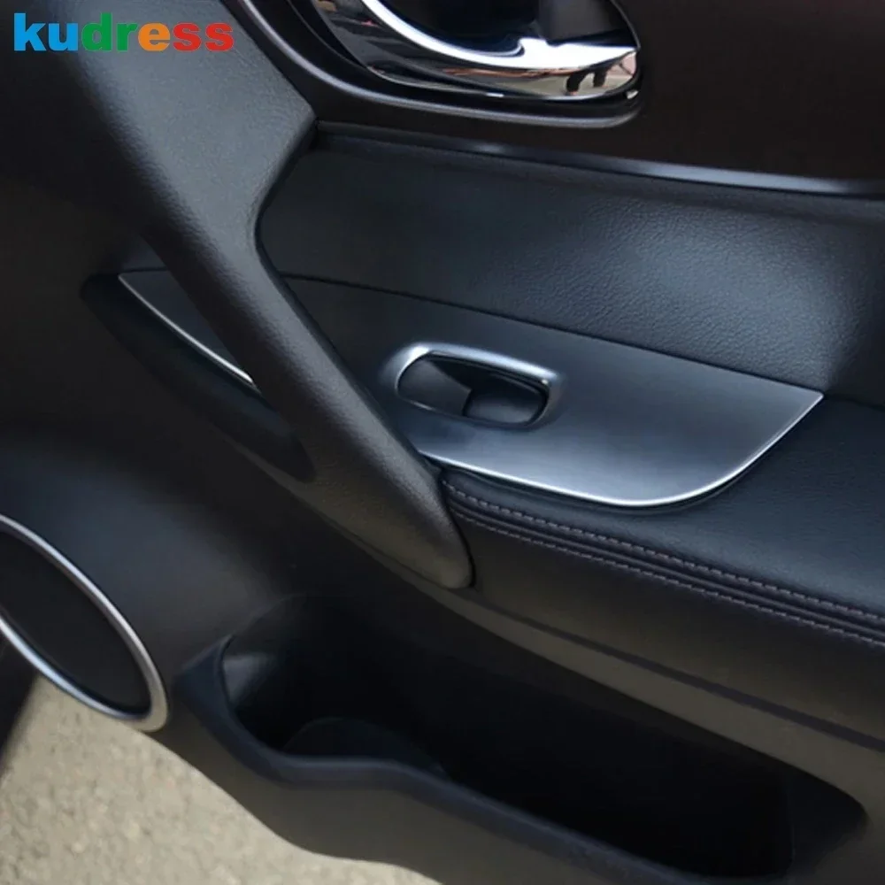 Car Inner Door Window Lift Switch Button Panel Cover Trim For Nissan X-Trail Rogue T32 2014-2018 2019 Matte Interior Accessories