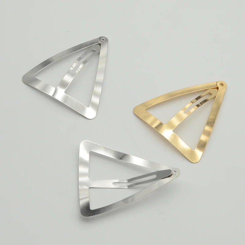 

20PCS 5.5cm Sliver Large Triangle Hair Clips for Womens Girls Metal Snap Clips Hairpins Side Hair Barrettes for Thick Hair