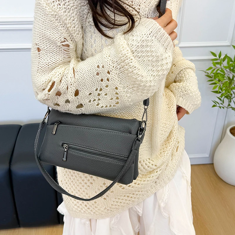 

Fashionable Luxury Vintage Diaper Bags For Women Designer Leather Shoulder Bag Elegant Minimalist Large Capacity Classic