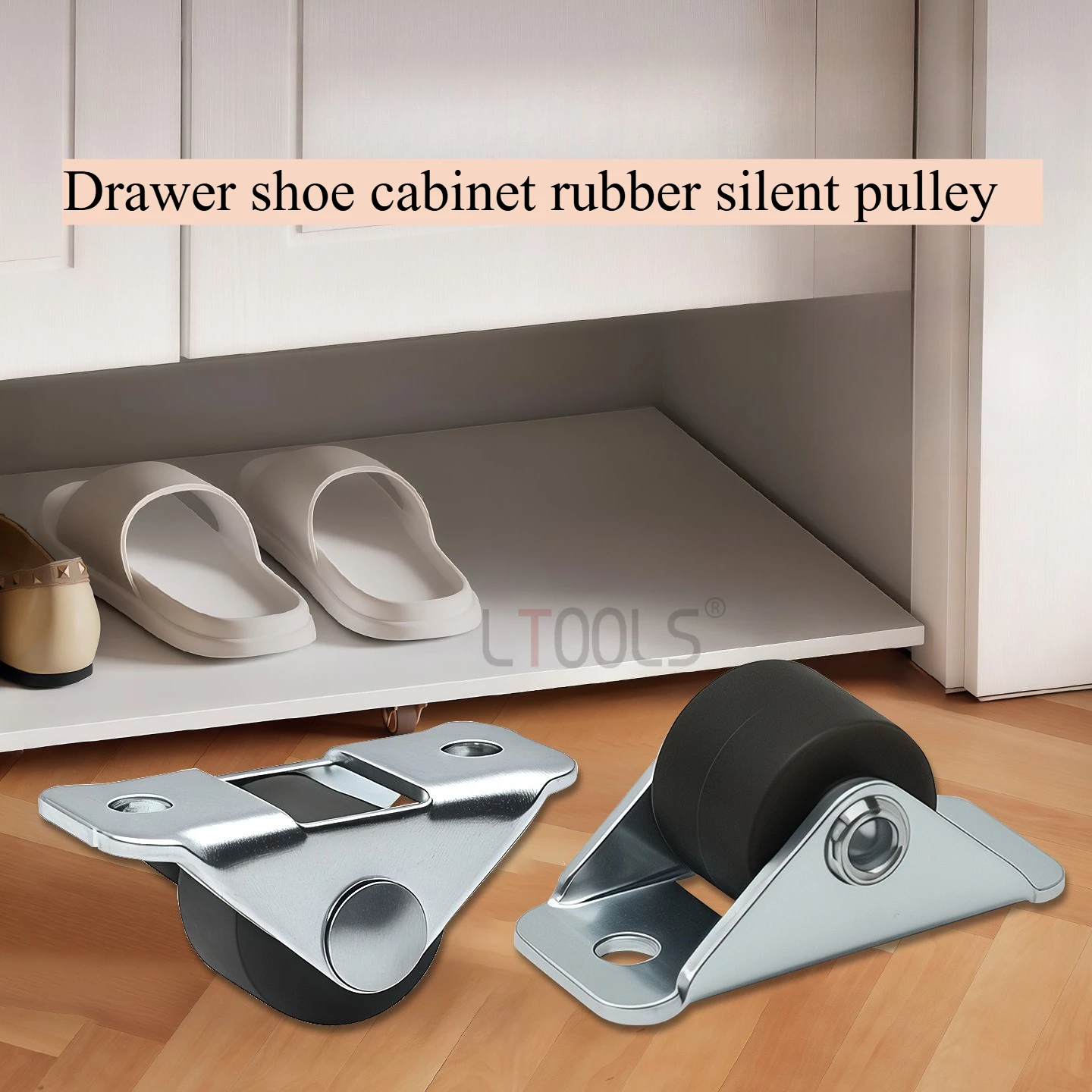 

Rubber Silent Mini Directional Pulley Set Convenient 0.5 Inch Load-bearing Wheel Shoe Cabinet Low Height Casters Auxiliary Tools