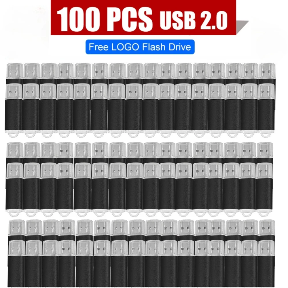 wholesale 100 Pack USB 1GB 2GB 4GB 8GB 16GB Flash Drive Memory Stick Pendrive Thumb Drive Lot 32G 64GB 128GB Custom Memory Flash