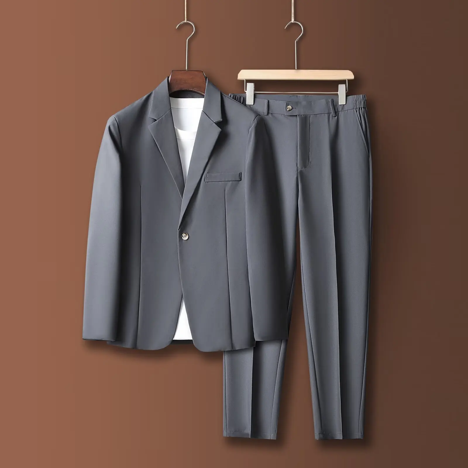 Men's Casual Suit Jacket Korean Style Loose Trendy Single-Breasted Shoulder Spring Autumn Cool Stylish
