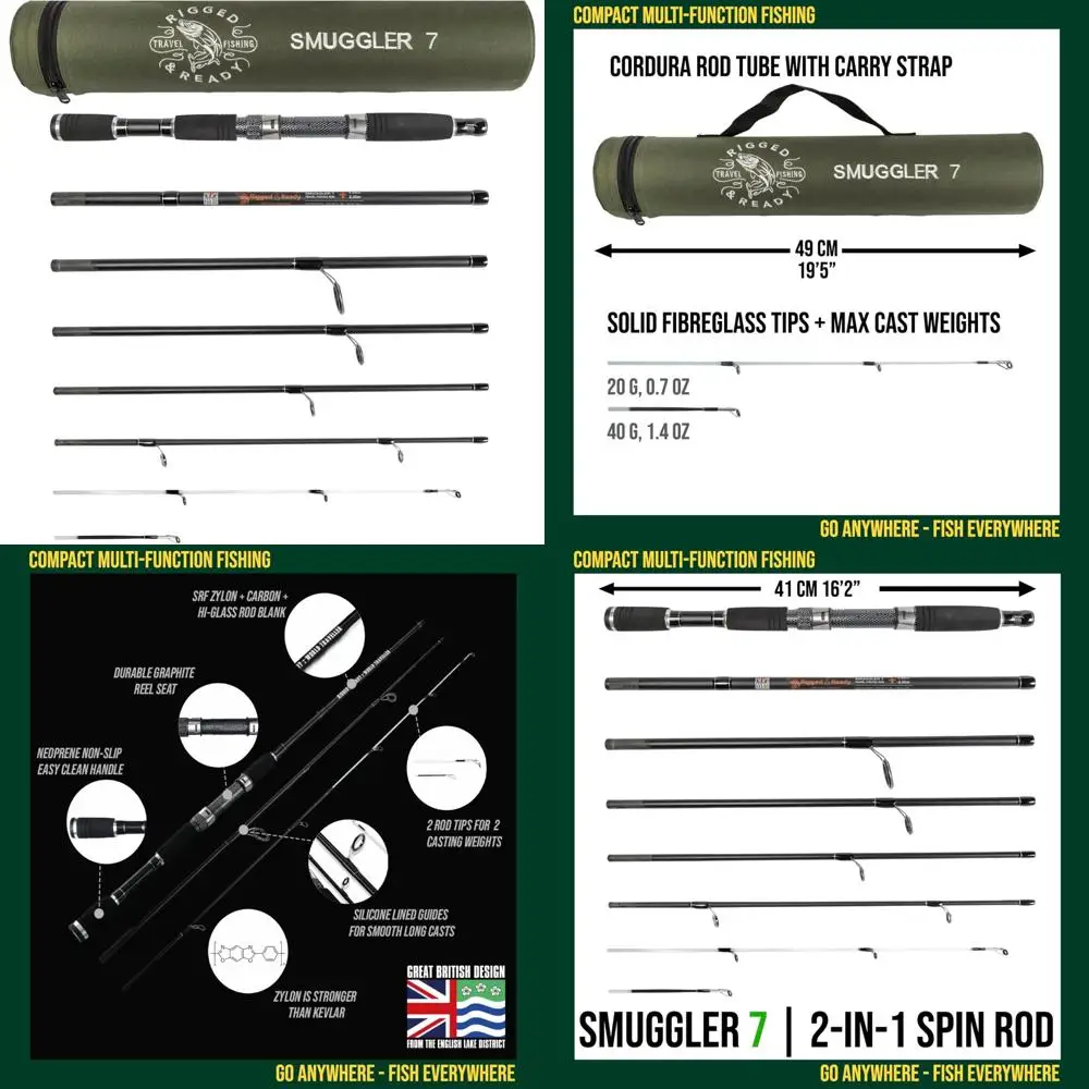 

Портативная компактная спиннинговая приманка для окуня и карпа, дорожные удочки — идеально подходят для комбинированных катушек для удочек серии Smuggling