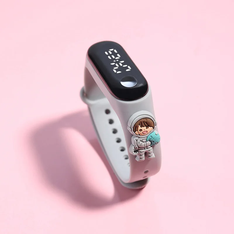 50Pcs/Lot Smart Touch LED Digital Kids Watch Cartoon Styles Children Watches Birthday Gift for Boy Girl Waterproof Baby Sport