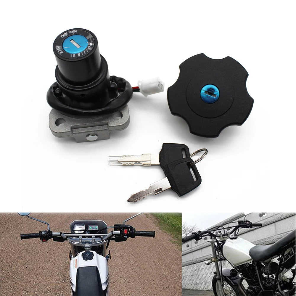 ACZ Motorcycle Tank Cap Lock Keys SetIgnition Switch Fuel Gas for Yamaha XT225 Serow 225 XT600 90-95 TW200 03-17 DT200 DT200R