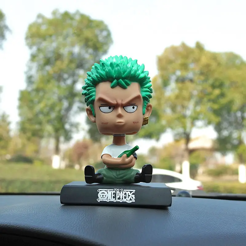 Cartoon Anime One Piece Cute Luffy Chopper Zoro Nami Car Desktop Decoration Creative Internet Celebrity Doll Car Decoration