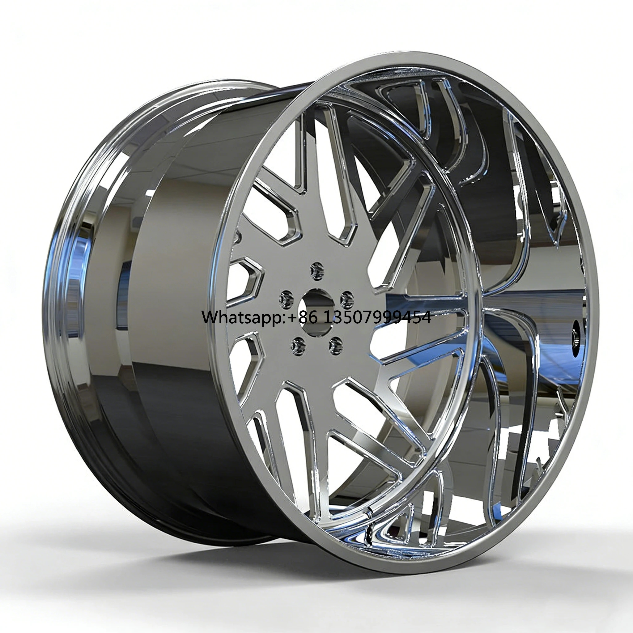 

Concave Chrome 2/3 Piece 22/24/26 Inch Brushed Forged Alloy Wheels, 26 Inch Custom Chrome Rim Design
