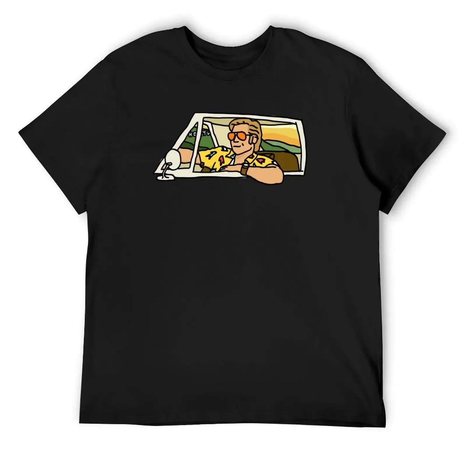 

cruisin' cliff booth T-Shirt Short sleeve tee summer top hippie clothes topping tee shirts for men