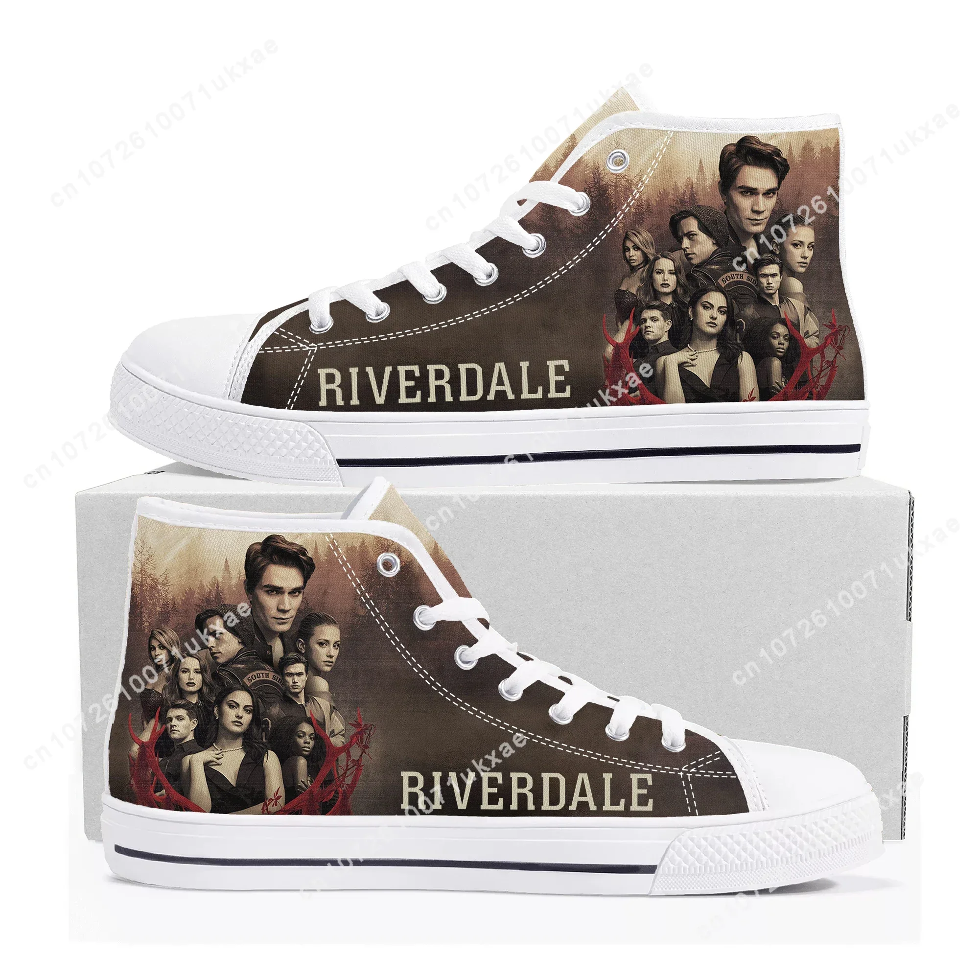 Riverdale South Side Serpents-Zapatillas altas de lona para hombre y mujer, zapatos informales hechos a medida, calzado personalizado