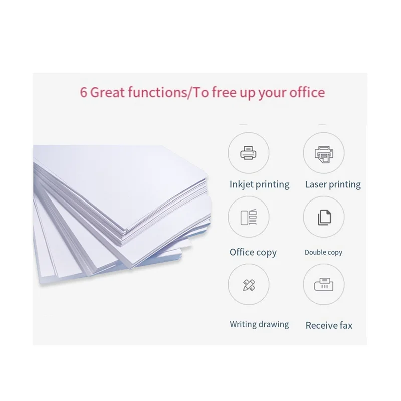 A4 Copy Paper, Printer Paper, Multipurpose, Printer Paper 8.27X11.69 Inch White, White Paper,Office Supplies(500 Sheets)