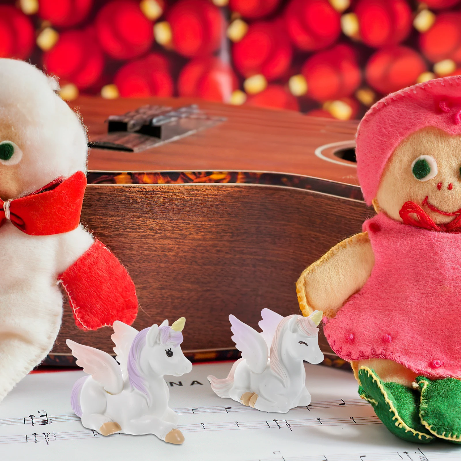 

Mini Unicorn Shape Decor Resin Ornaments Decoration Topper Statue Cute Cake Toppers