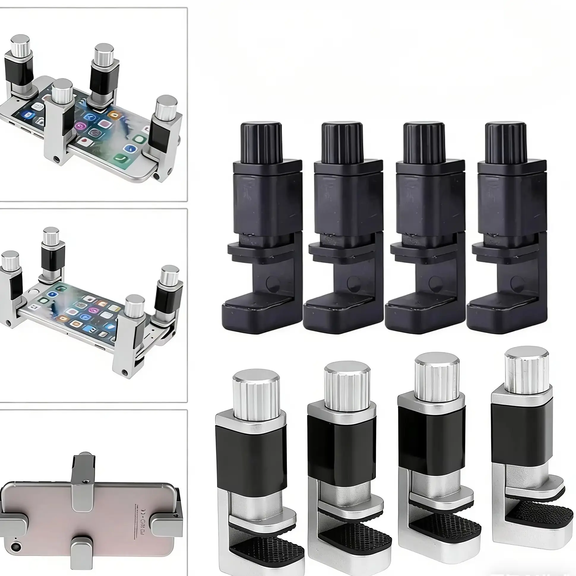 

Набор из 4 регулируемых универсальных зажимов для ремонта телефонов, держатели-фиксаторы для ЖК-экранов мобильных телефонов и планшетов