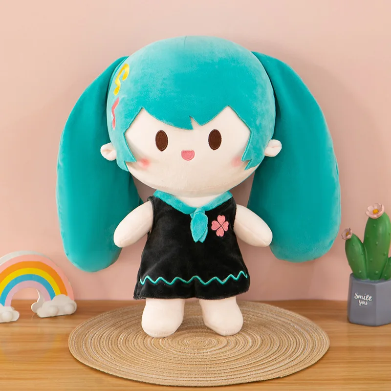 New Kawaii Cute girl Short Plush Doll Suitable For Girl Room Decoration Ornaments To Send Children Or Girlfriend Birthday Gifts