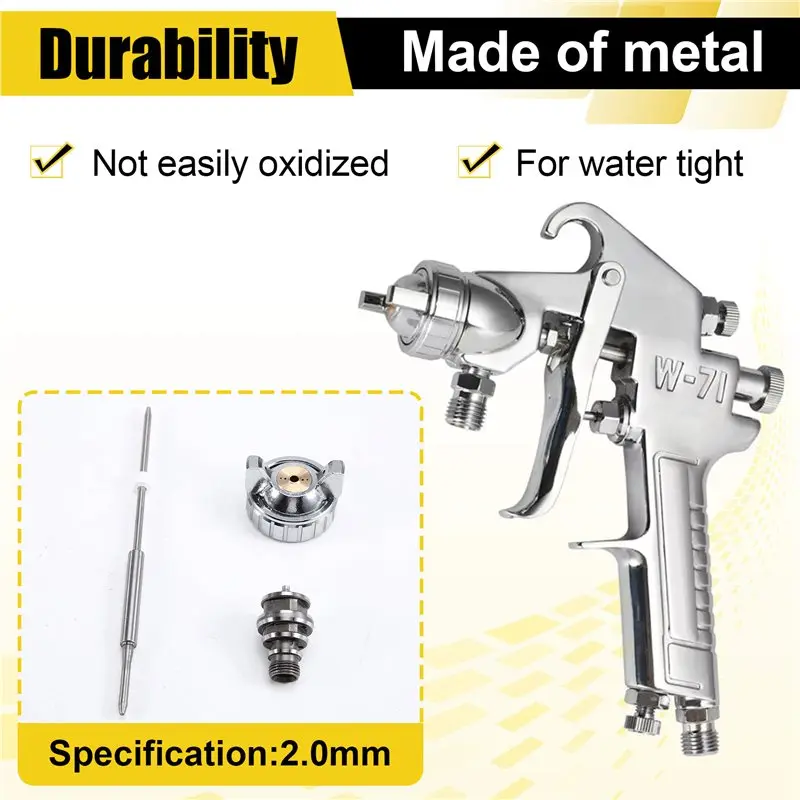 GTBL W-77 فوهة ملحقات مسدس الرش، W77 إبرة مسدس رش الطلاء + طقم غطاء الهواء (2.0/2.5/3.0 مم)