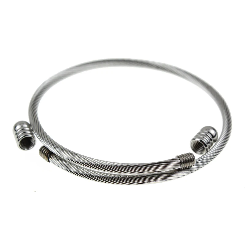 Waterproof Metal Stainless Steel Classics DIY Jewelry Non Fading Nut Can Be Unscrewed String Beads Tighten Elasticity Bracelets