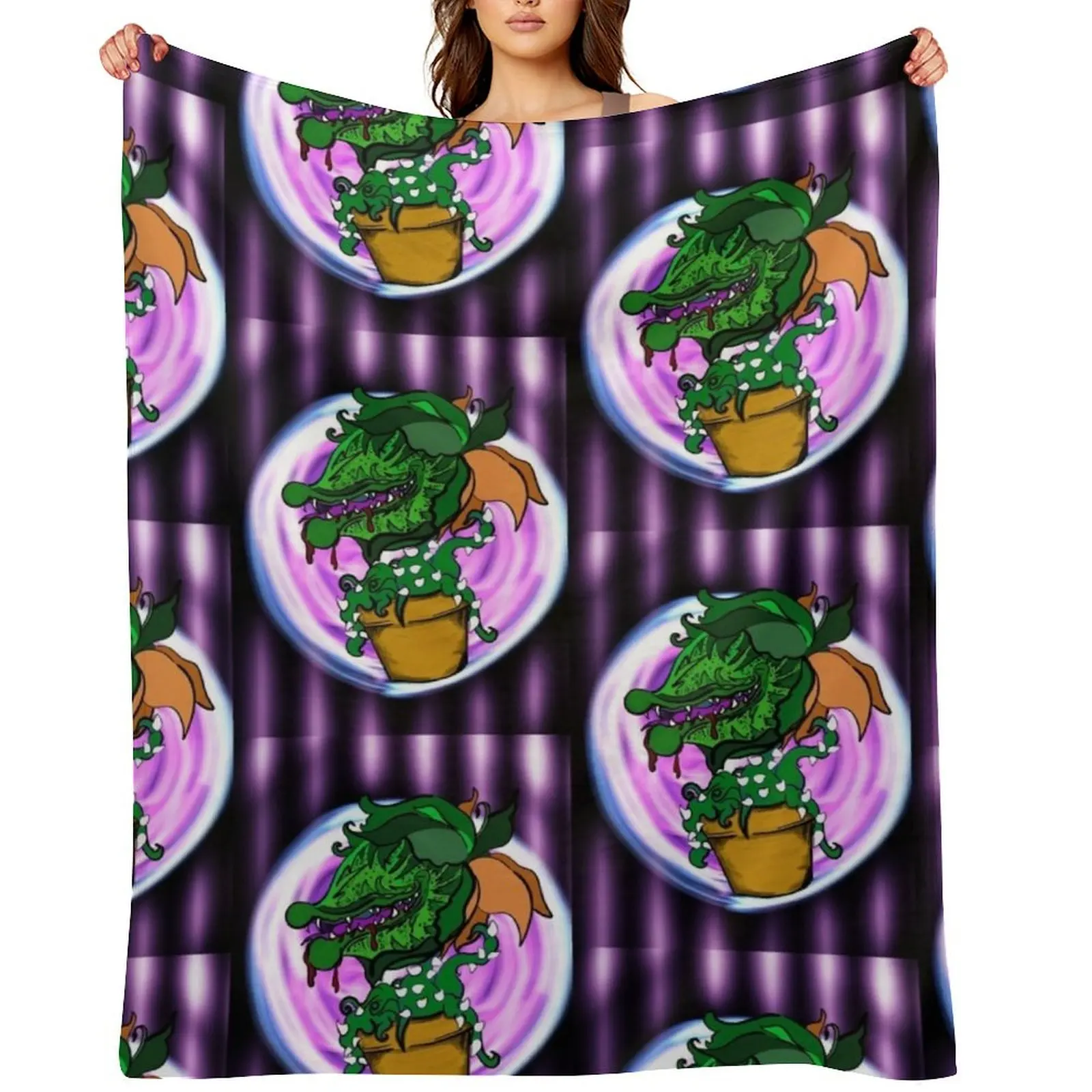 

Audrey2 of the little shop of horrors Throw Blanket Bed linens christmas decoration Loose Decorative Throw Blankets