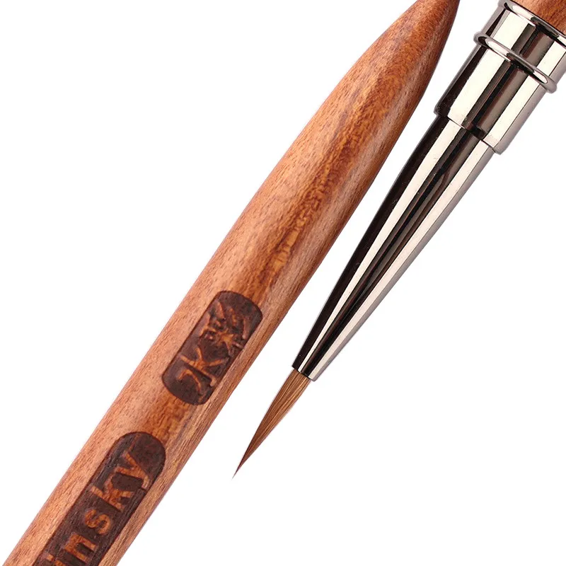 Kolinsky-アクリルヘアブラシ,さまざまな色のハンドル,液体粉末,描画ブラシ,DIY