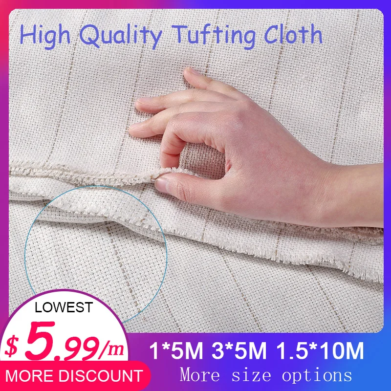 5M Tufting Gun Cloth Backing Fabric Using Rug Width 5m Loop Pile Cut Loop Pile Carpet Cloth EU Plug TD-01 TD-02 Knitting Tools