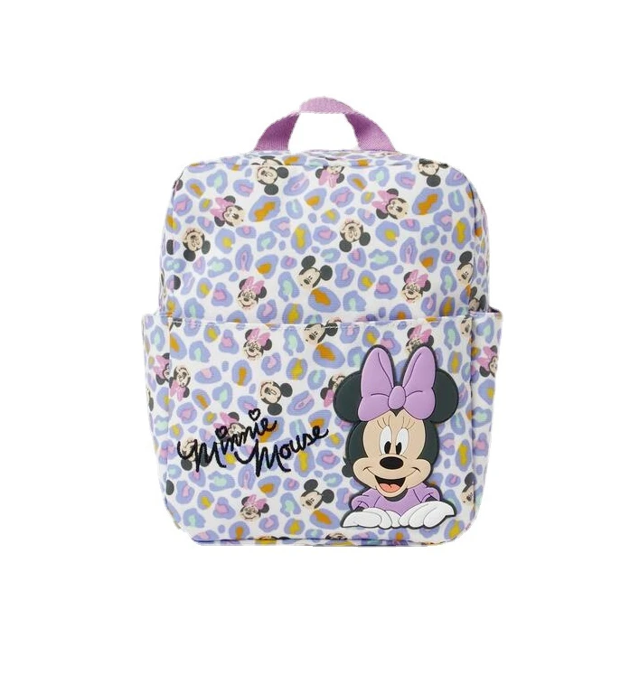 New 25X23X10 cm Disney cartoon Minnie Mouse  Kids Backpack Mini Schoolbag Girls and Boys Cute Shoulder Bag