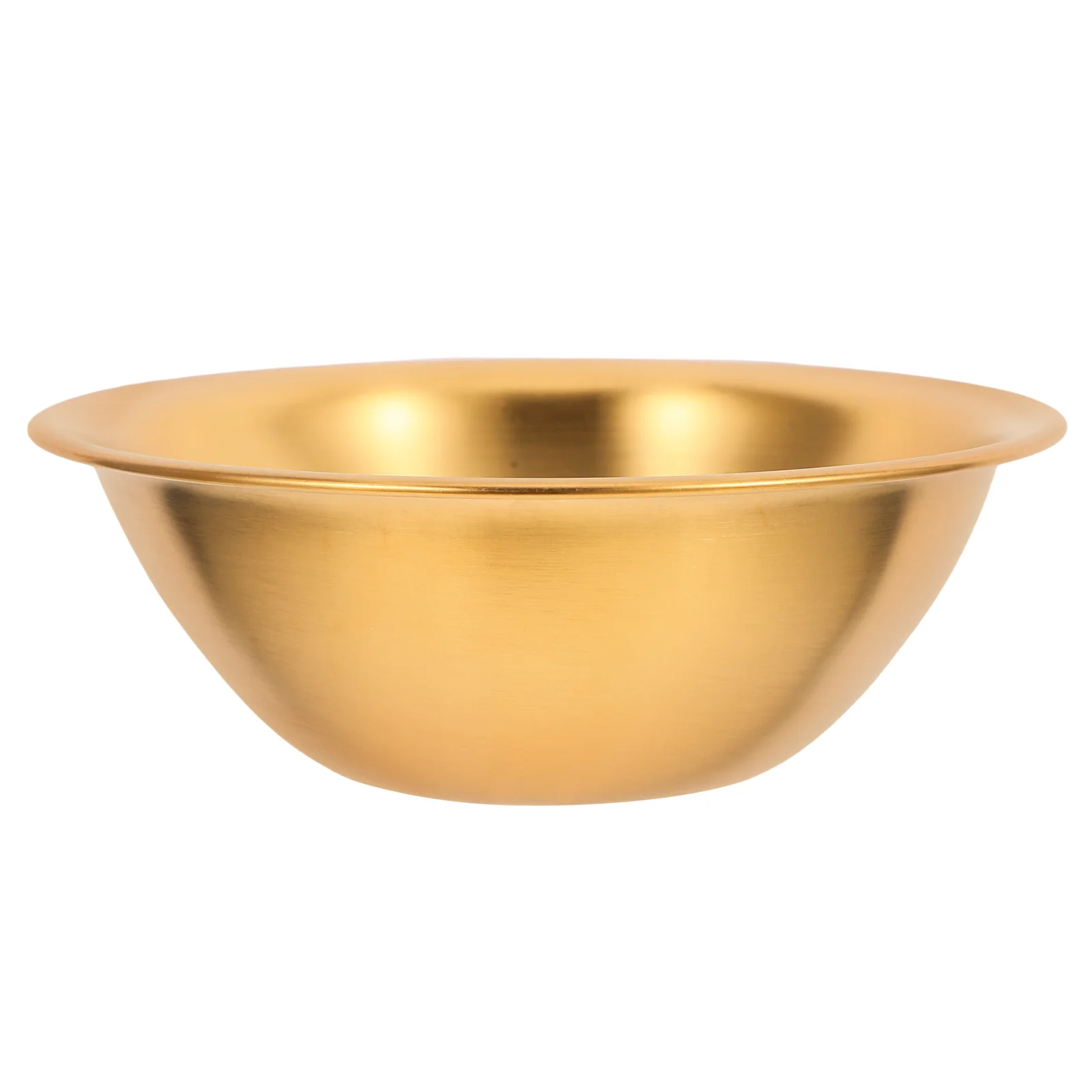 

Stainless Steel Korean Salad Bowl V-Shaped Single-Layer Durable Lightweight Mixing Serving Hot Pot Kitchen Bowl