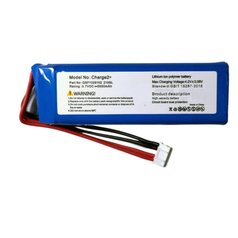 GSP1029102R 210SL High Quality Replacement Battery 3.7V 6000mAh For JBL Charge 2+ Charge 2 Plus Bluetooth Speaker Brand New