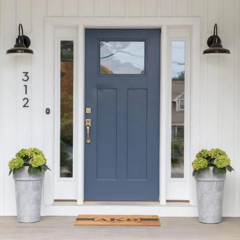 Factory Selling Minimalist Waterproof Solid Wood Internal Exterior Door for Home Apartment Customized Size Color 5-Year Warranty