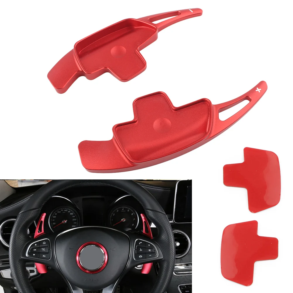 Car Steering Wheel Shift Paddle Extension Trim For Benz A180 W176 B250 W246 E350 W212 CLA CLS GLA GLC GLE CNC Aluminum