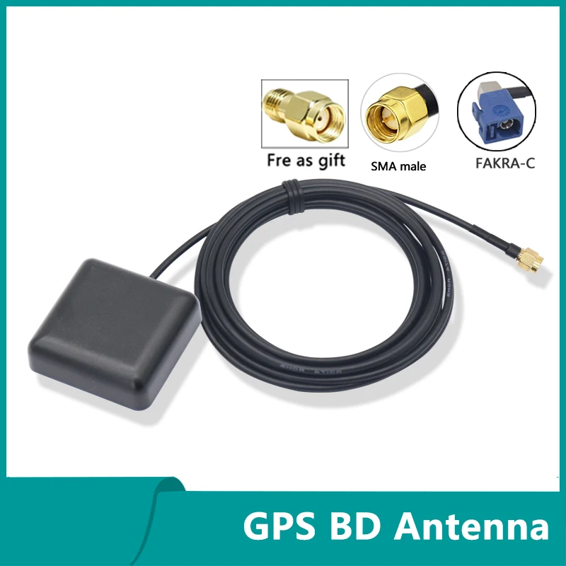 Antena Automotiva de Alta Ganho 38dBi para Rastreador GPS Veicular com Conector Fakra C SMA em 1568 MHz 1561MHz para Rastreamento de Veículos