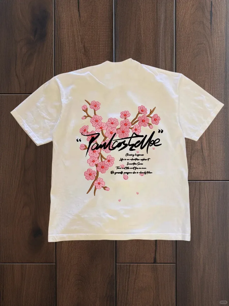 Premium Sense Daily Commute Versátil Camiseta masculina e feminina de tamanho grande de algodão orgânico manga curta estilo personalizado moderno