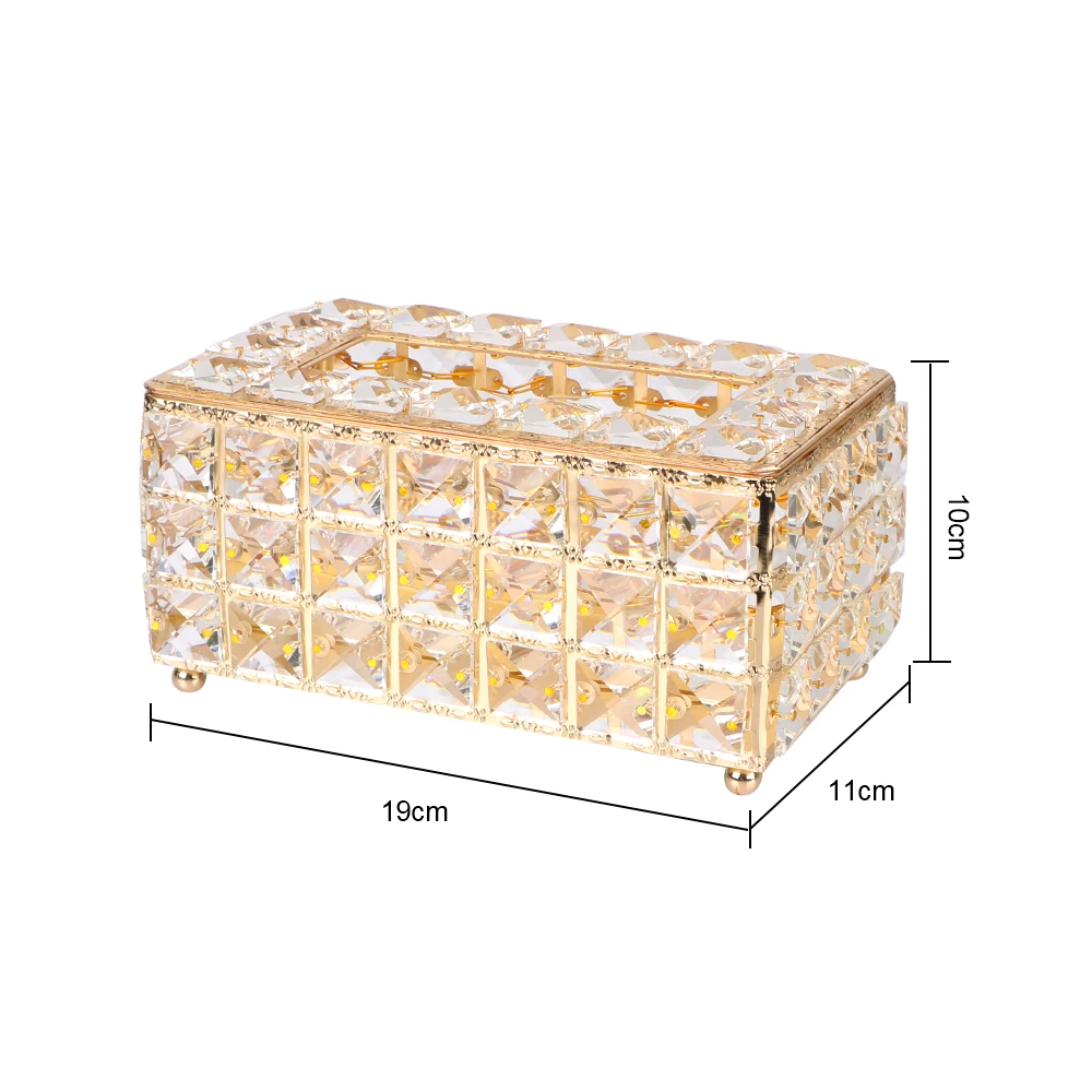 Bedroom Office Hotel Cafe Coffee Napkin Dispenser European-style Bar Napkin Box Crystal Cube Square Tissue Box