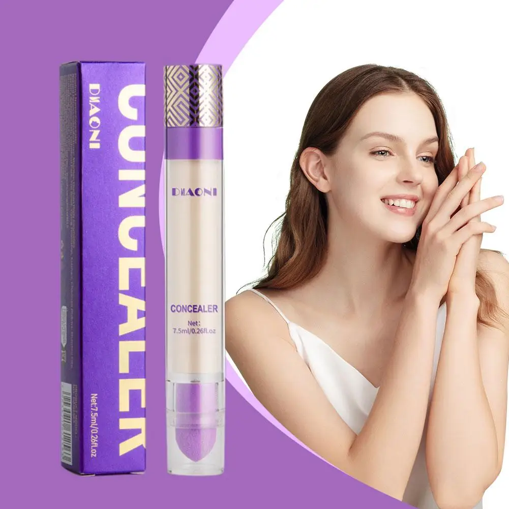 3 Colors Liquid Concealer Skin Corrector Dark Circles Cosmetics Concealer Concealer Makeup High The Eyes Under Lasting Cove R6W0