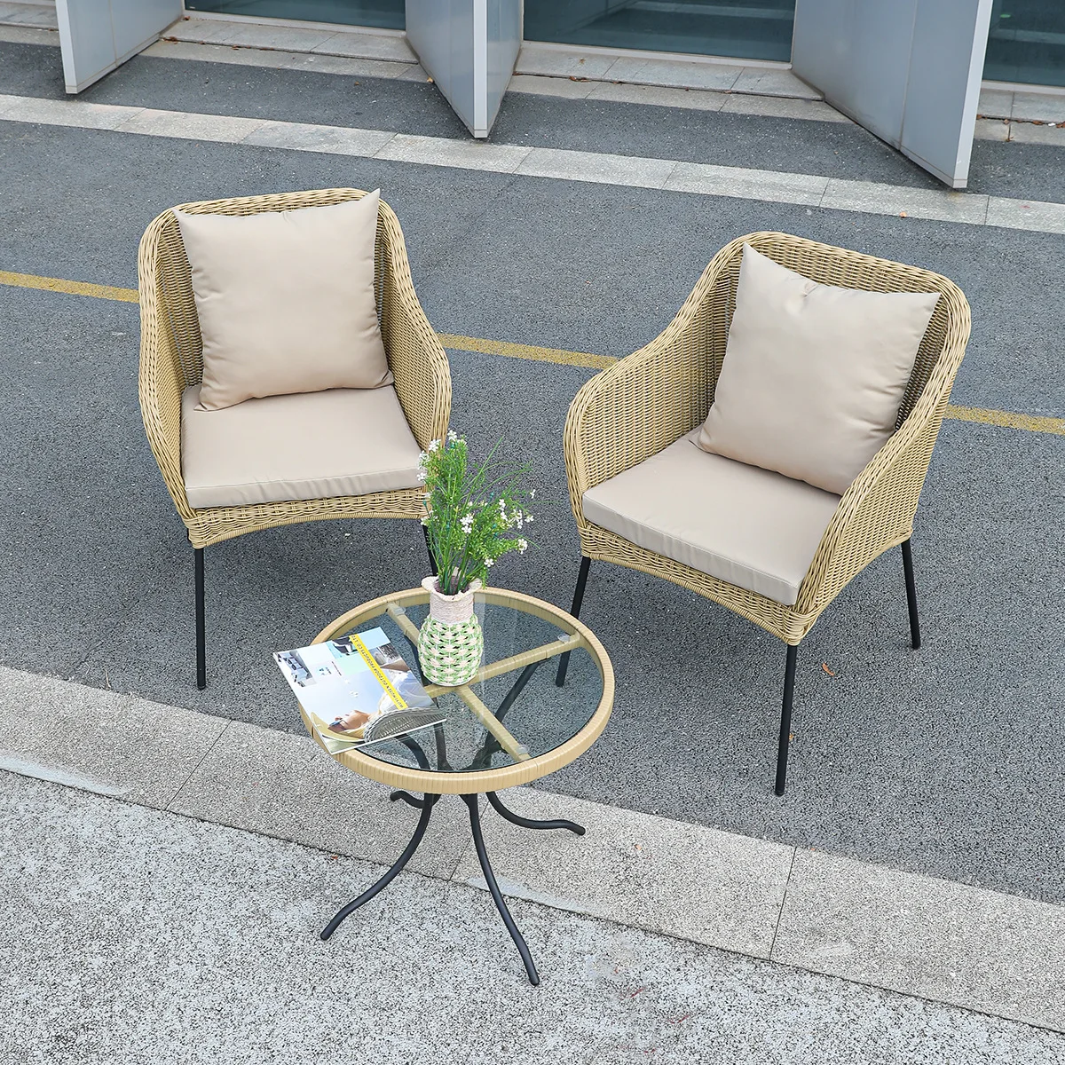 

Лидер продаж, современная всепогодная плетеная мебель, диван для отдыха, мебель из ротанга, садовый диван, набор