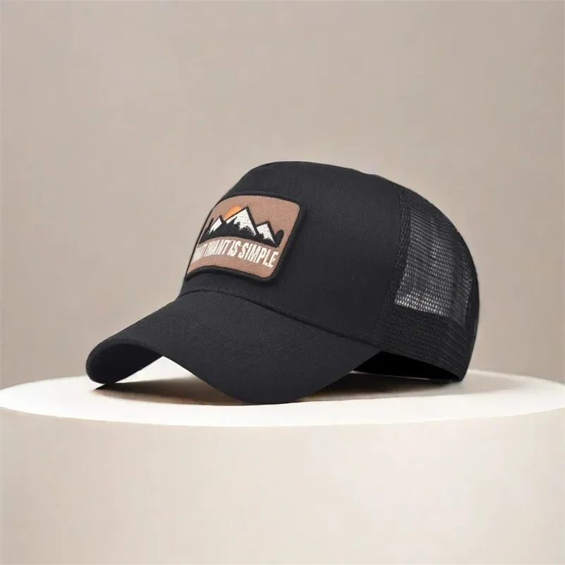 Casquette de Baseball en Maille Respirante avec Lettres Brodées pour Homme et Femme, Pare-Soleil pour Sports de Plein Air, Cyclisme, Voyage, Papa