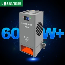 LASER TREE K60 cabezal láser ajustable, potencia óptica de 60W, módulo de potencia de 20W/40W para grabador láser CNC, herramientas de bricolaje para carpintería