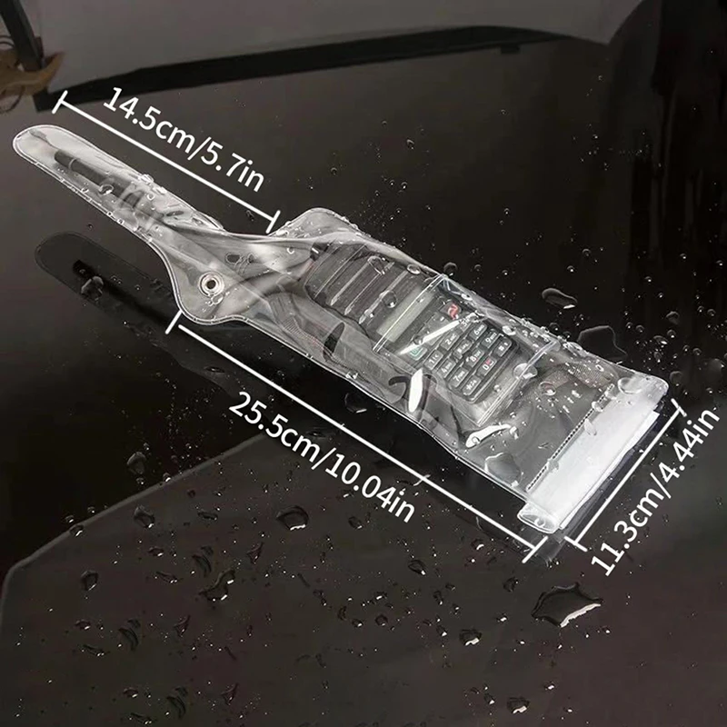 Portable Radio Waterproof Case Bag For Walkie Talkie Cover Holder With Lanyard