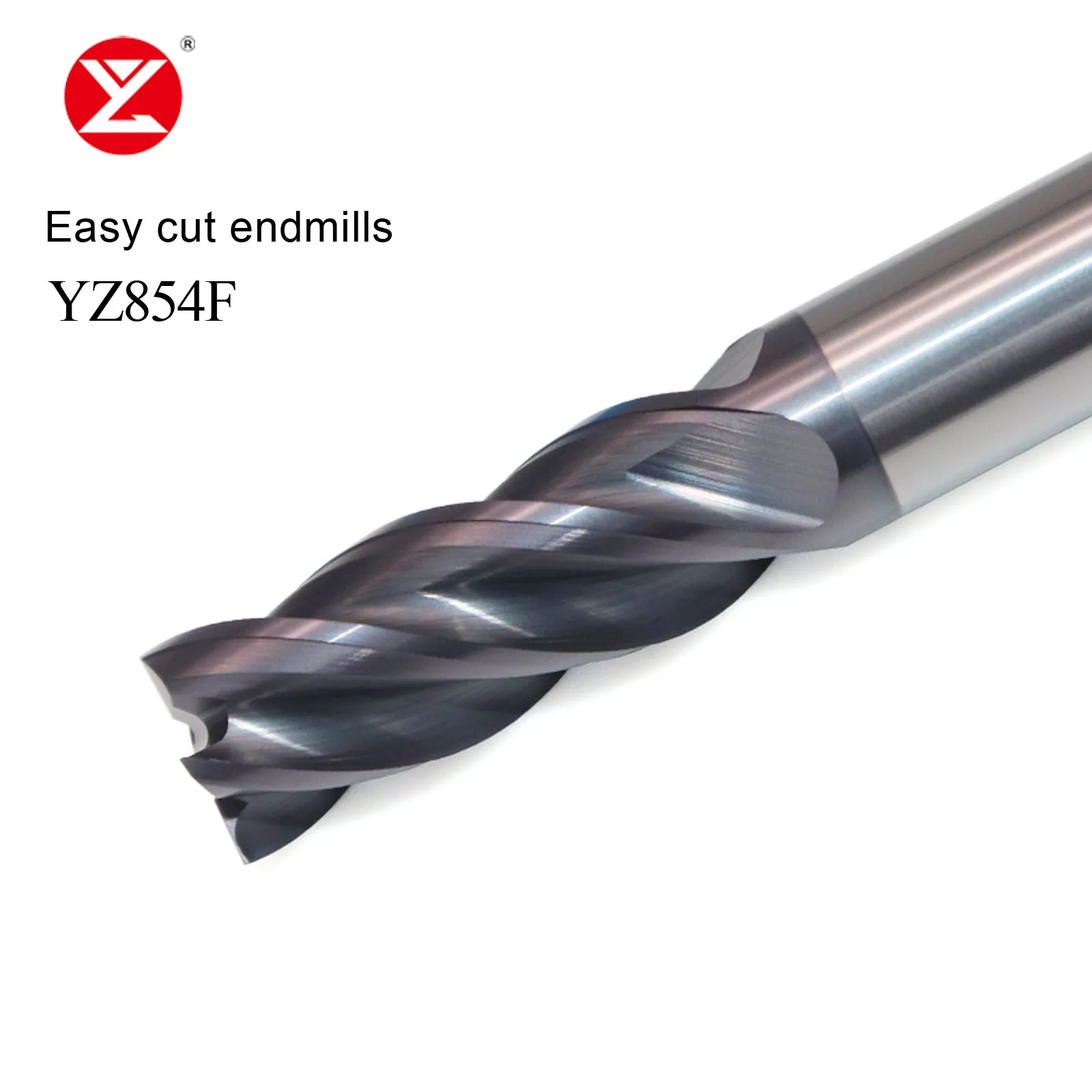 Carbide 4Flute Premium Cut End Mills Double Chip Groove High Helix Angle Design Unequal Spacing Teeth For Roughing And Finishing