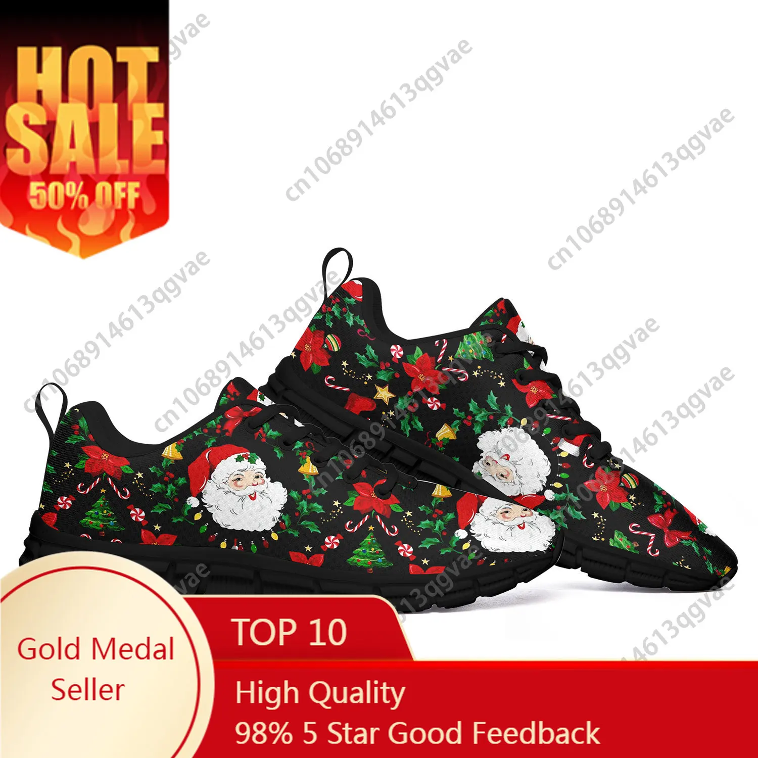 Santa Claus HOHO Christmas Festival Sports Shoes Mens Womens Teenager Customized Sneakers Tailor-Made High Quality Couple Shoes